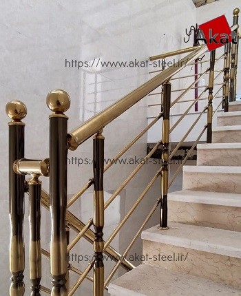 نرده استیل رنگ زیتونی